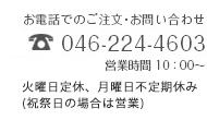 듡 {X@dbF046-224-4603@cƎԁF10:00` ΗjxAjsx(jՓ̏ꍇ͉c)